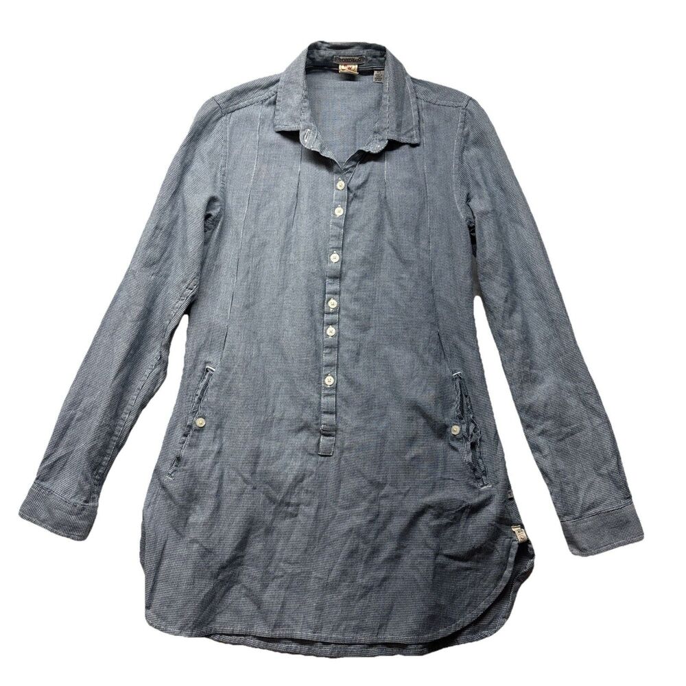 Toad&Co Mixologist Tunic Top Sz XS Plaid Organic Sustainable Gorpcore Hiking